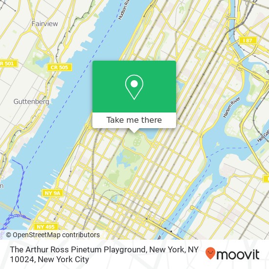 Mapa de The Arthur Ross Pinetum Playground, New York, NY 10024
