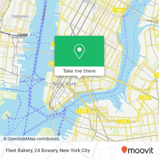 Fleet Bakery, 24 Bowery map