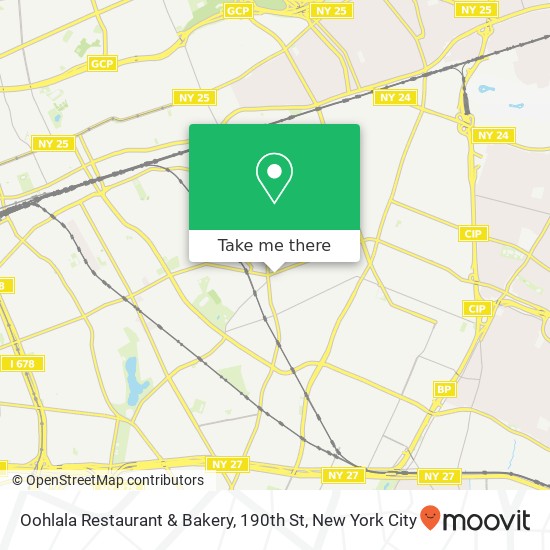 Oohlala Restaurant & Bakery, 190th St map