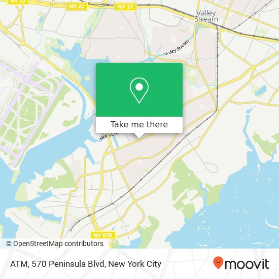 Mapa de ATM, 570 Peninsula Blvd