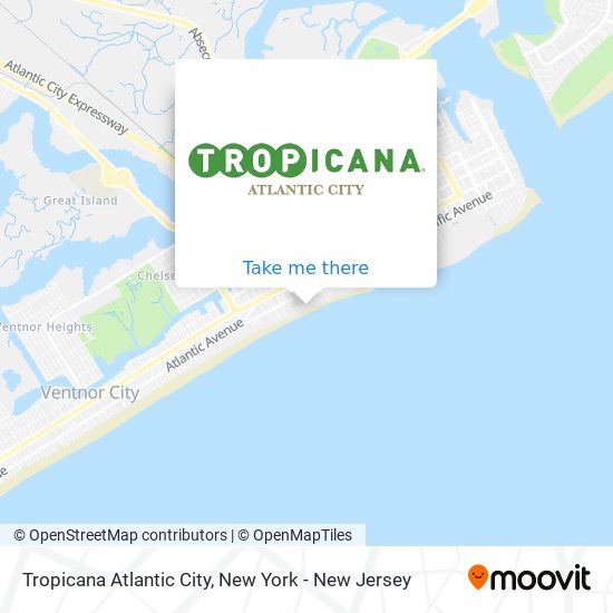 Tropicana Atlantic City map
