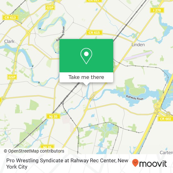 Pro Wrestling Syndicate at Rahway Rec Center map