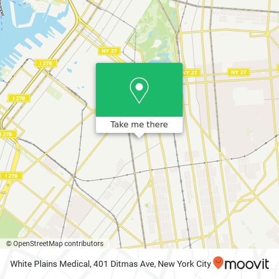 Mapa de White Plains Medical, 401 Ditmas Ave