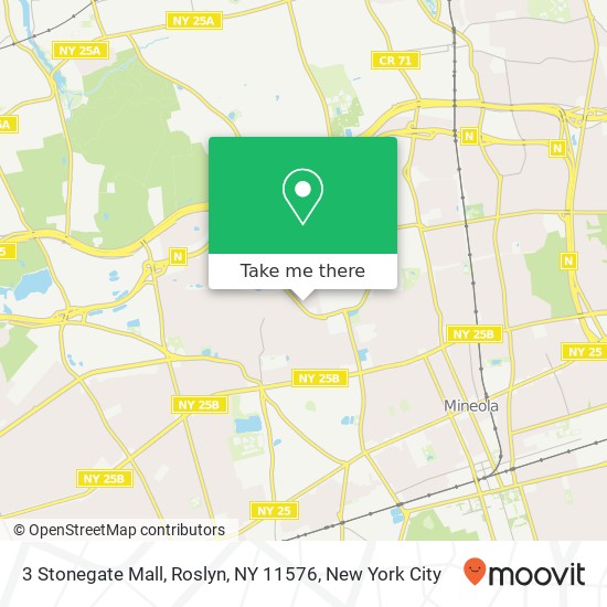3 Stonegate Mall, Roslyn, NY 11576 map