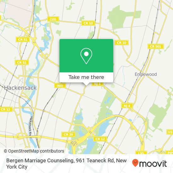 Bergen Marriage Counseling, 961 Teaneck Rd map