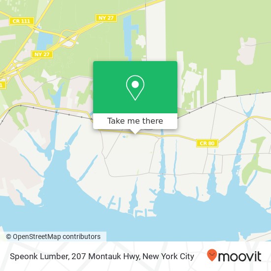 Mapa de Speonk Lumber, 207 Montauk Hwy
