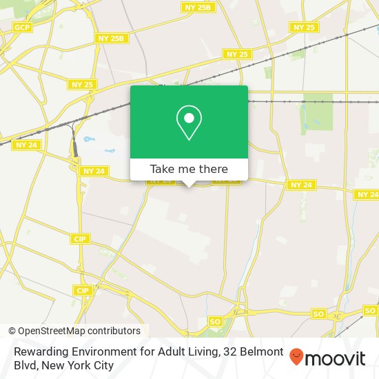 Rewarding Environment for Adult Living, 32 Belmont Blvd map