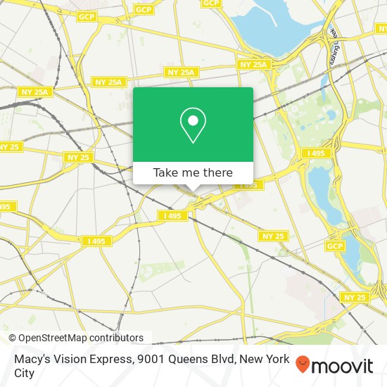 Mapa de Macy's Vision Express, 9001 Queens Blvd