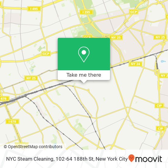 Mapa de NYC Steam Cleaning, 102-64 188th St