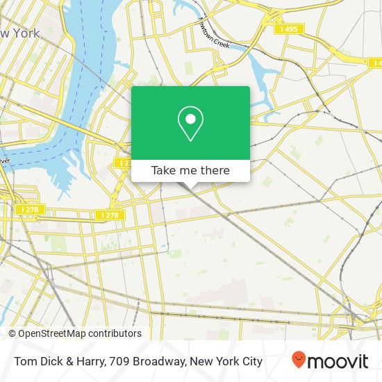 Tom Dick & Harry, 709 Broadway map