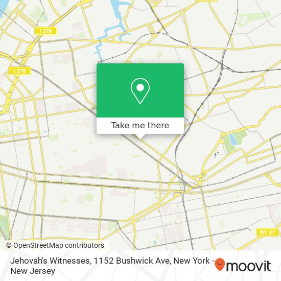 Jehovah's Witnesses, 1152 Bushwick Ave map