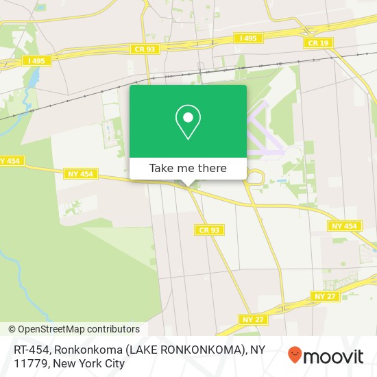 RT-454, Ronkonkoma (LAKE RONKONKOMA), NY 11779 map