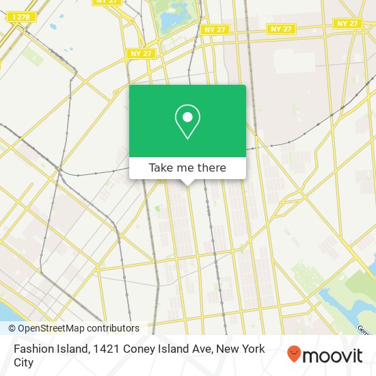 Fashion Island, 1421 Coney Island Ave map