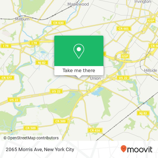 Mapa de 2065 Morris Ave, Union, NJ 07083