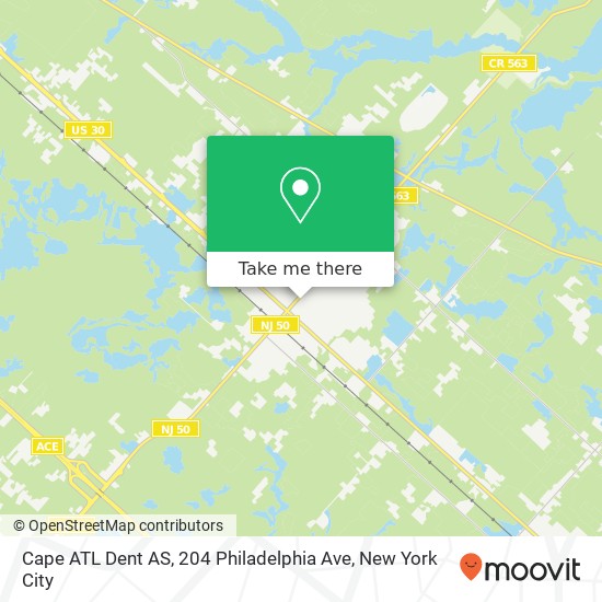 Mapa de Cape ATL Dent AS, 204 Philadelphia Ave