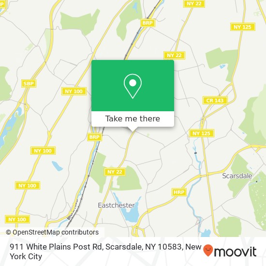 911 White Plains Post Rd, Scarsdale, NY 10583 map
