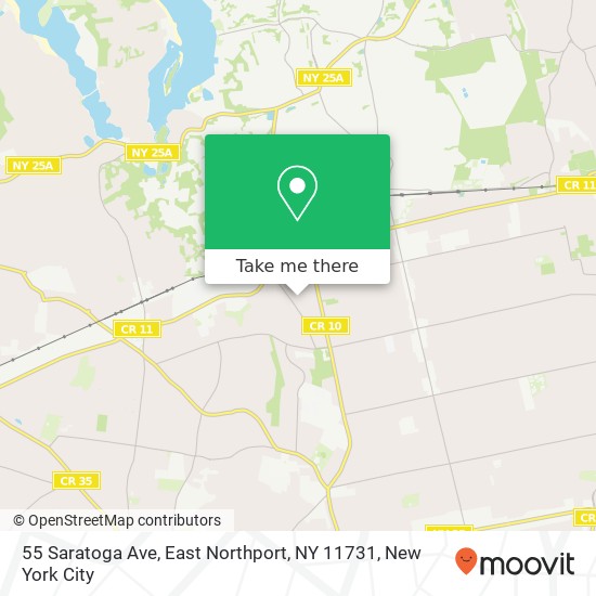 Mapa de 55 Saratoga Ave, East Northport, NY 11731