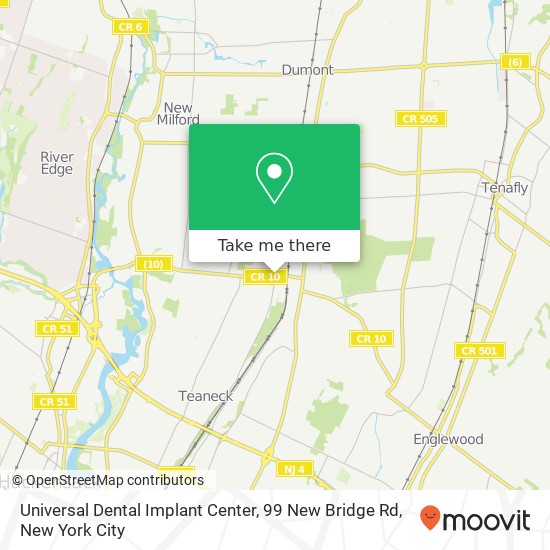 Mapa de Universal Dental Implant Center, 99 New Bridge Rd