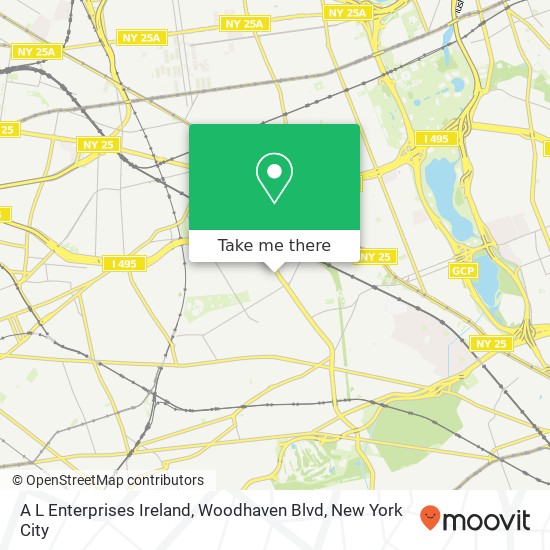 A L Enterprises Ireland, Woodhaven Blvd map