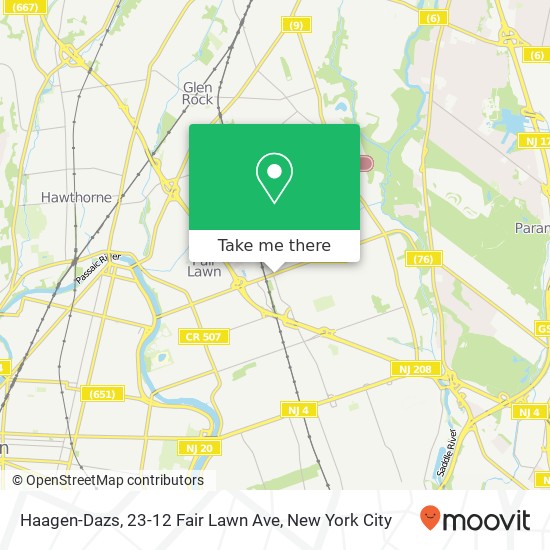 Mapa de Haagen-Dazs, 23-12 Fair Lawn Ave