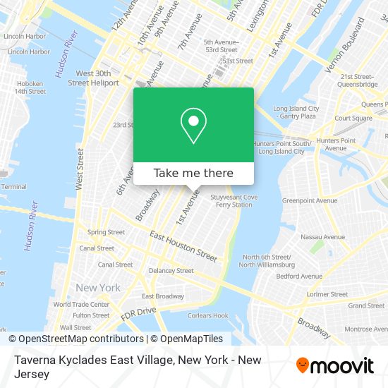 Taverna Kyclades East Village map