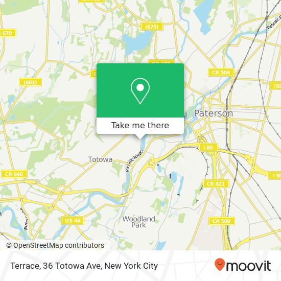 Mapa de Terrace, 36 Totowa Ave