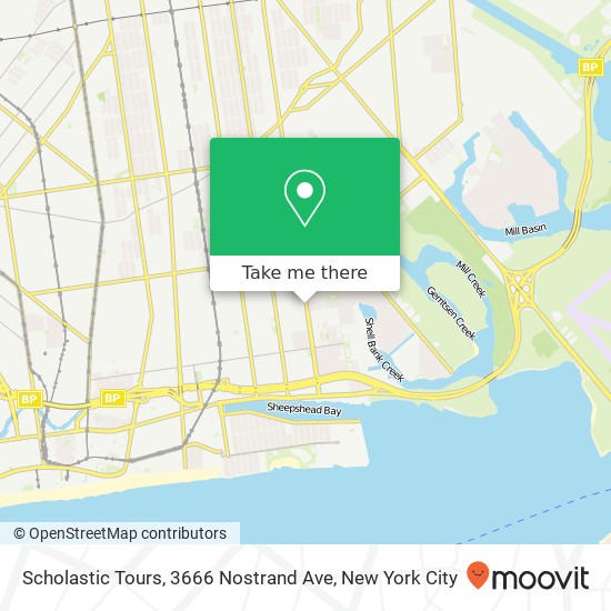 Scholastic Tours, 3666 Nostrand Ave map
