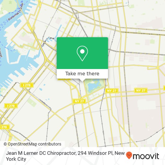 Jean M Lerner DC Chiropractor, 294 Windsor Pl map