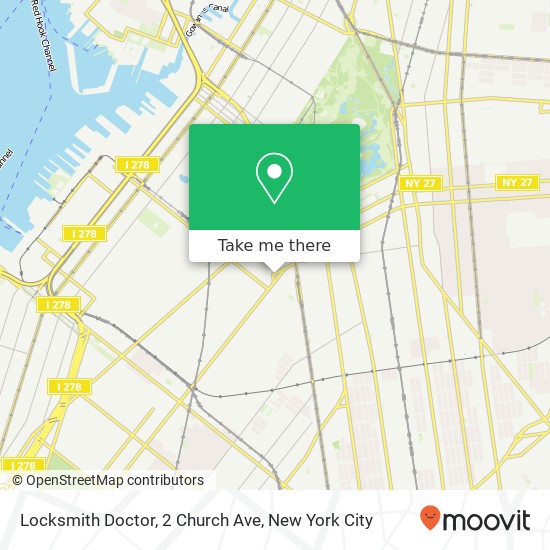 Mapa de Locksmith Doctor, 2 Church Ave