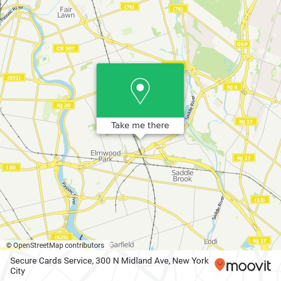Secure Cards Service, 300 N Midland Ave map