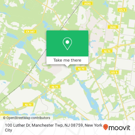 100 Luther Dr, Manchester Twp, NJ 08759 map