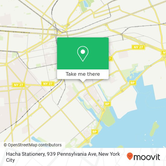 Mapa de Hacha Stationery, 939 Pennsylvania Ave