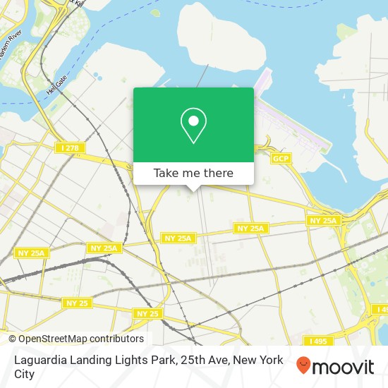 Laguardia Landing Lights Park, 25th Ave map