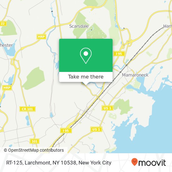 Mapa de RT-125, Larchmont, NY 10538