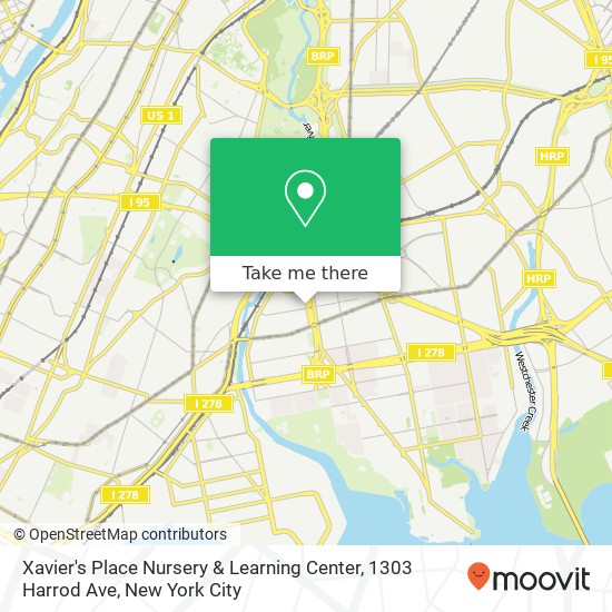 Mapa de Xavier's Place Nursery & Learning Center, 1303 Harrod Ave