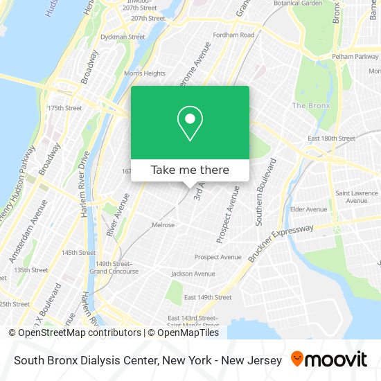 Mapa de South Bronx Dialysis Center