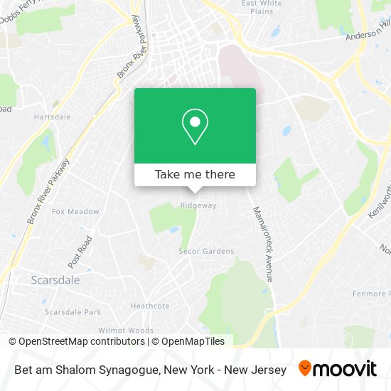 Bet am Shalom Synagogue map