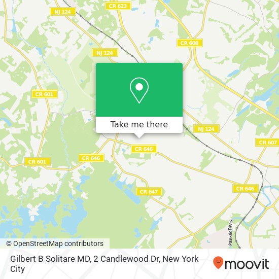 Gilbert B Solitare MD, 2 Candlewood Dr map