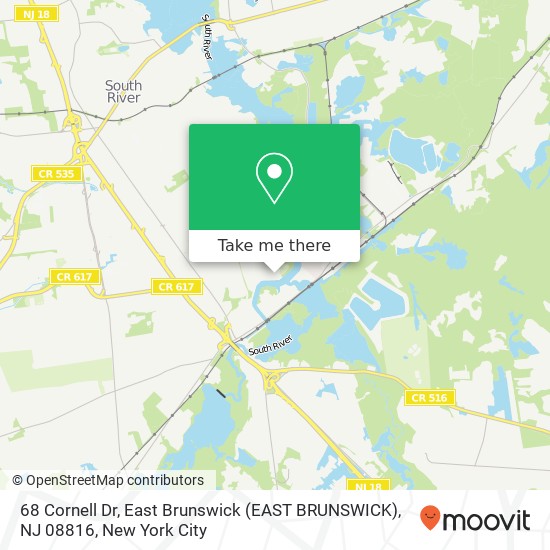 68 Cornell Dr, East Brunswick (EAST BRUNSWICK), NJ 08816 map