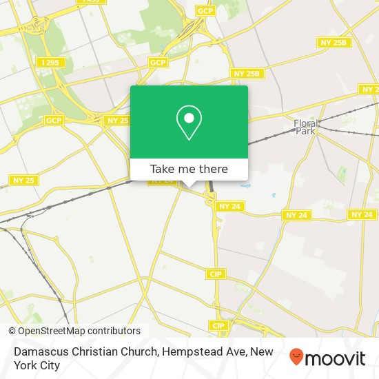 Damascus Christian Church, Hempstead Ave map