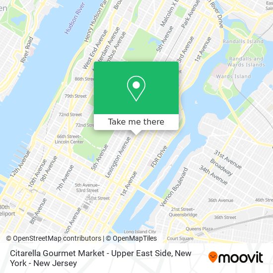 Mapa de Citarella Gourmet Market - Upper East Side