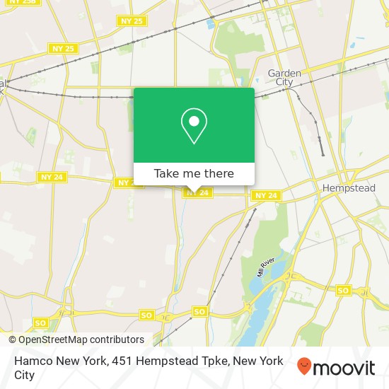 Mapa de Hamco New York, 451 Hempstead Tpke