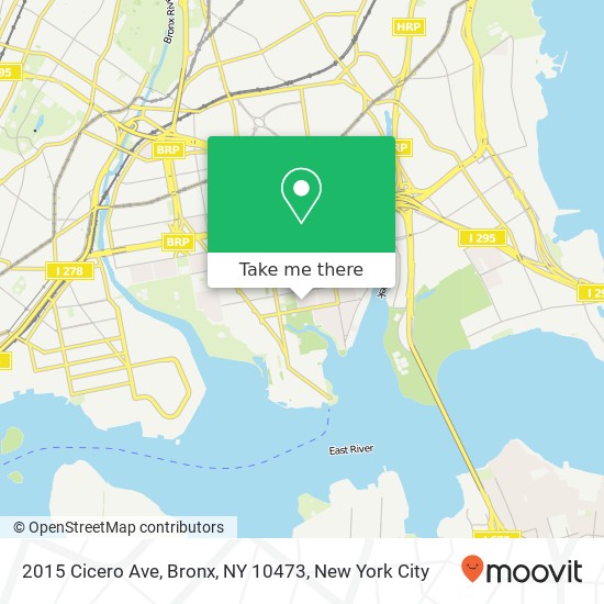 Mapa de 2015 Cicero Ave, Bronx, NY 10473