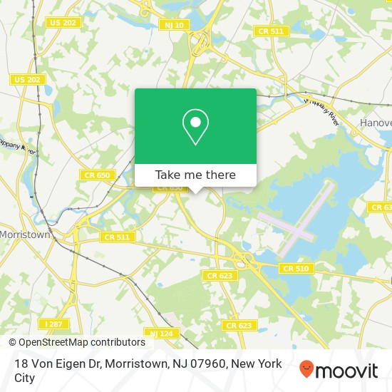 Mapa de 18 Von Eigen Dr, Morristown, NJ 07960