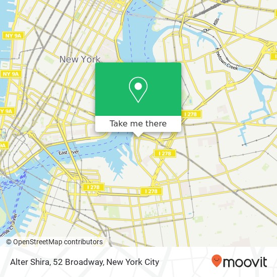 Mapa de Alter Shira, 52 Broadway