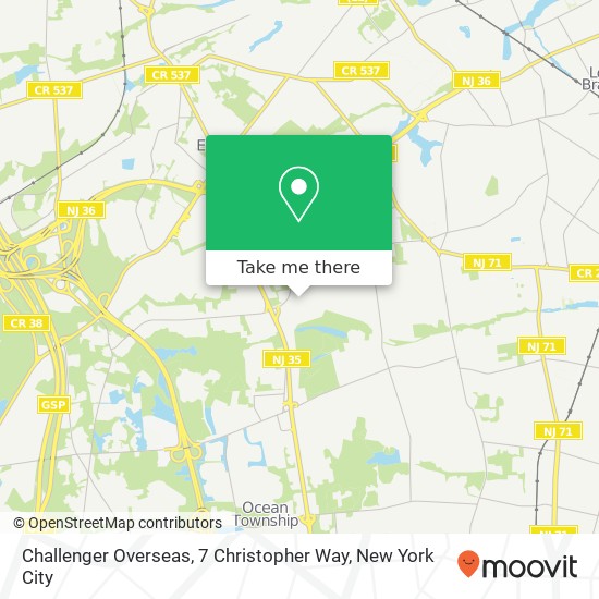 Challenger Overseas, 7 Christopher Way map