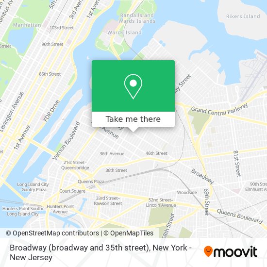 Broadway (broadway and 35th street) map