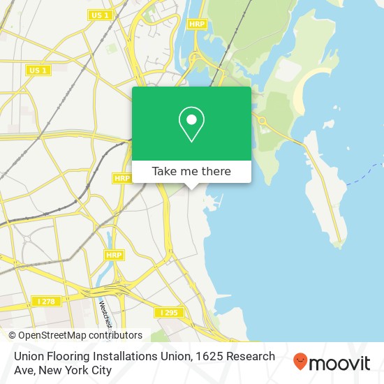 Mapa de Union Flooring Installations Union, 1625 Research Ave