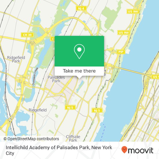 Mapa de Intellichild Academy of Palisades Park, 534 10th St