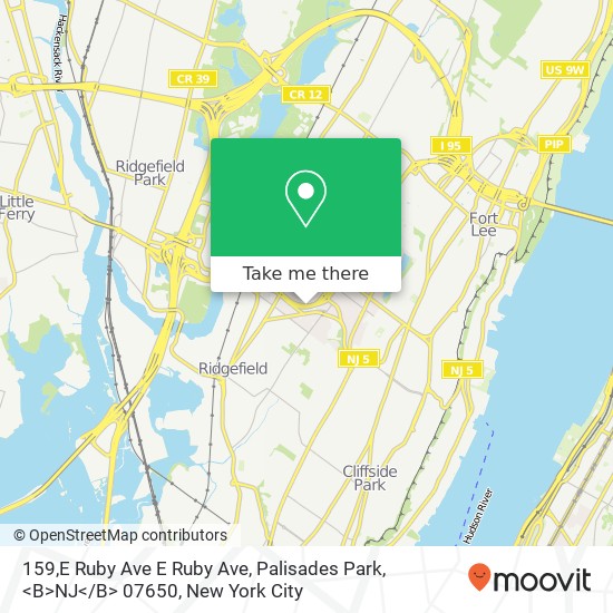 159,E Ruby Ave E Ruby Ave, Palisades Park, <B>NJ< / B> 07650 map